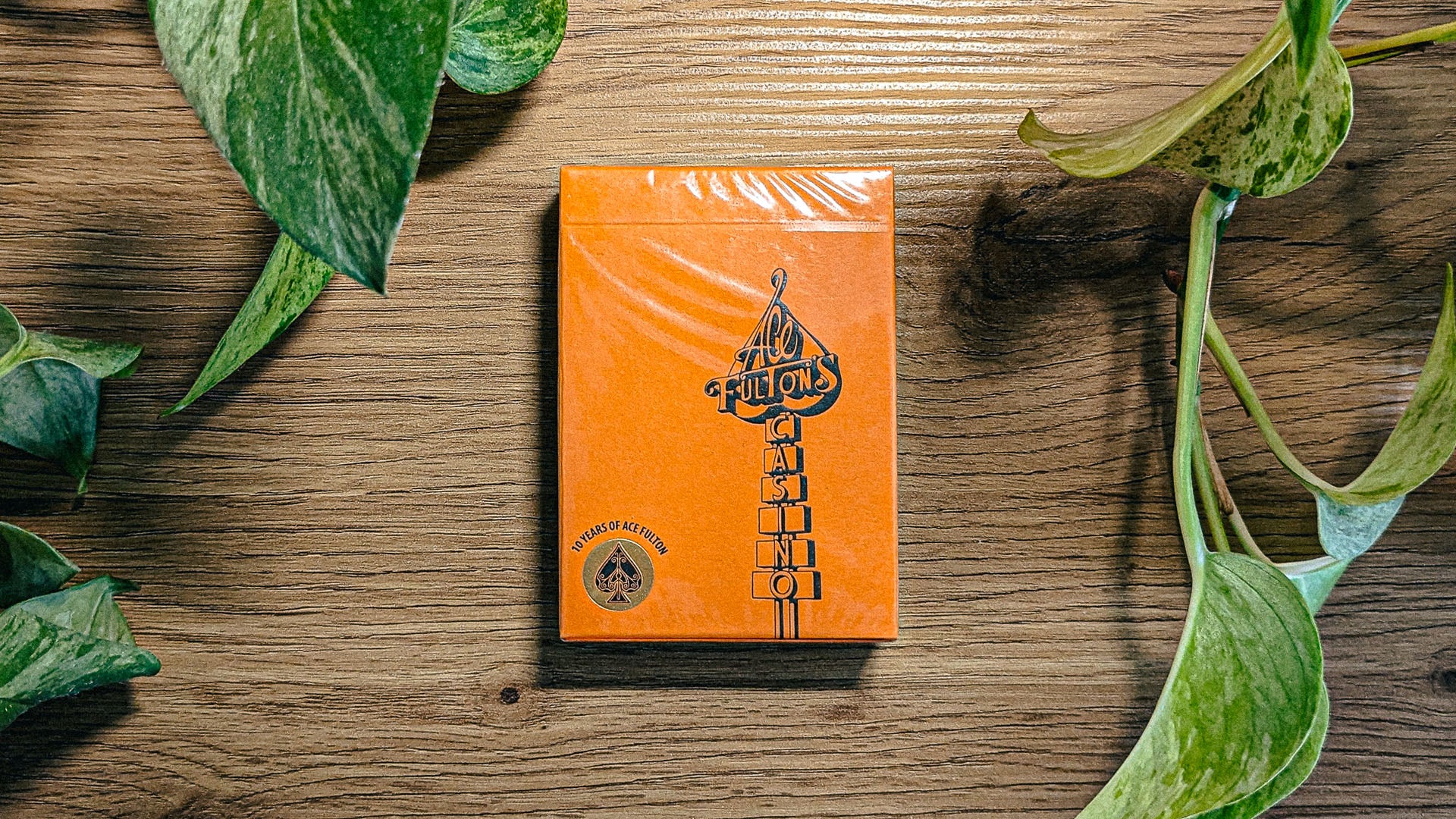 Ace Fulton's 10 Year Anniversary Sunset Orange Playing Cards